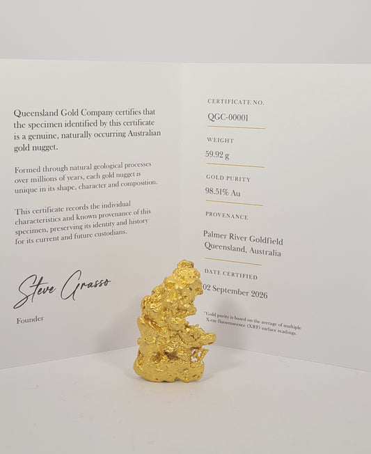 59.92g Natural Australian Gold Nugget