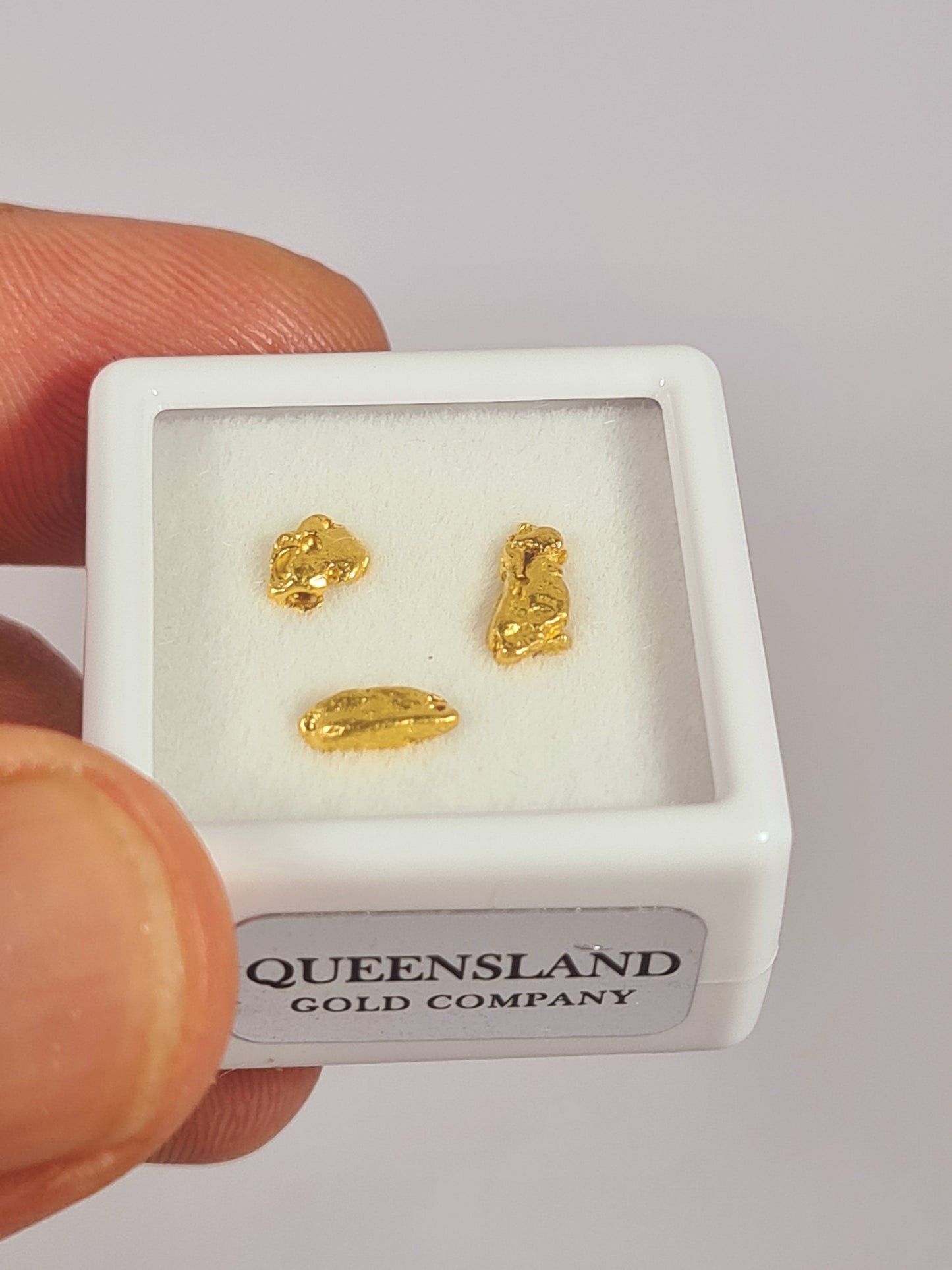 Close-up of a one gram natural Australian gold nugget allocation