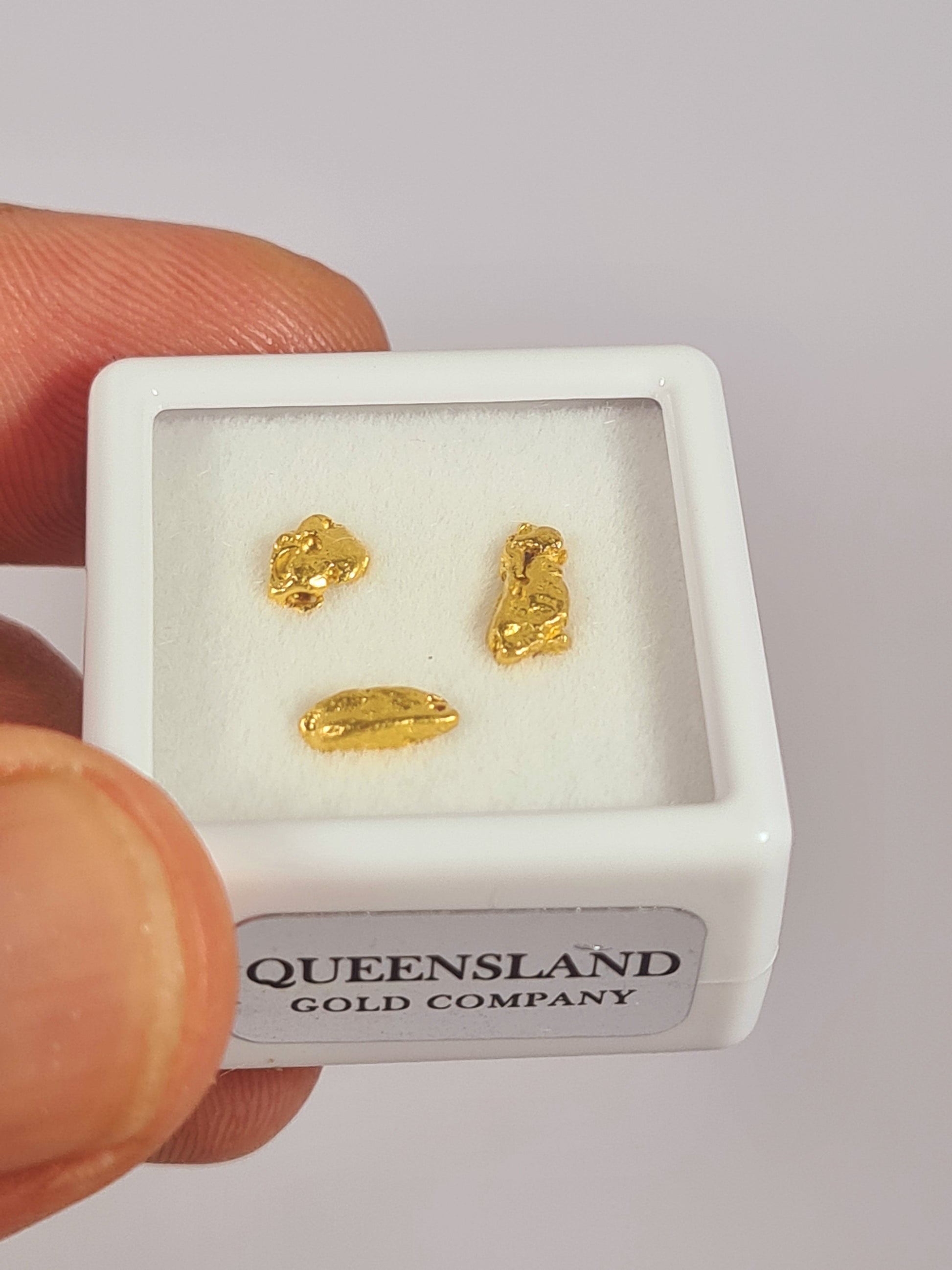 Close-up of a one gram natural Australian gold nugget allocation
